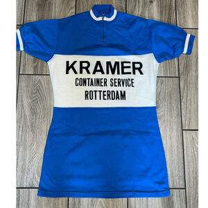 Cycling Old School Wool Shirt Kramer Container Service Rotterdam Bike T- shirt